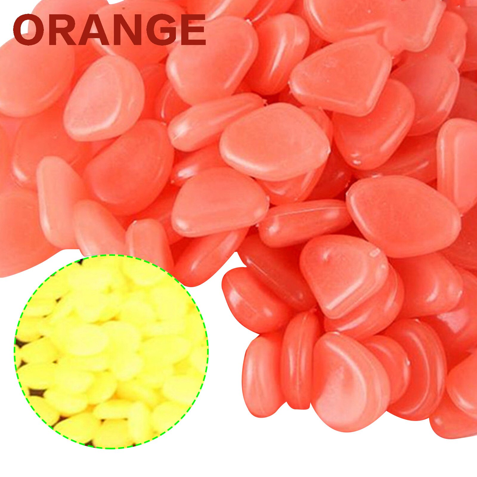 100pc Glow In The Dark Pebbles Luminous Stones Rocks For Garden Aquariums Decoration Glowing Pebbles Garden Decoration Outdoor: I