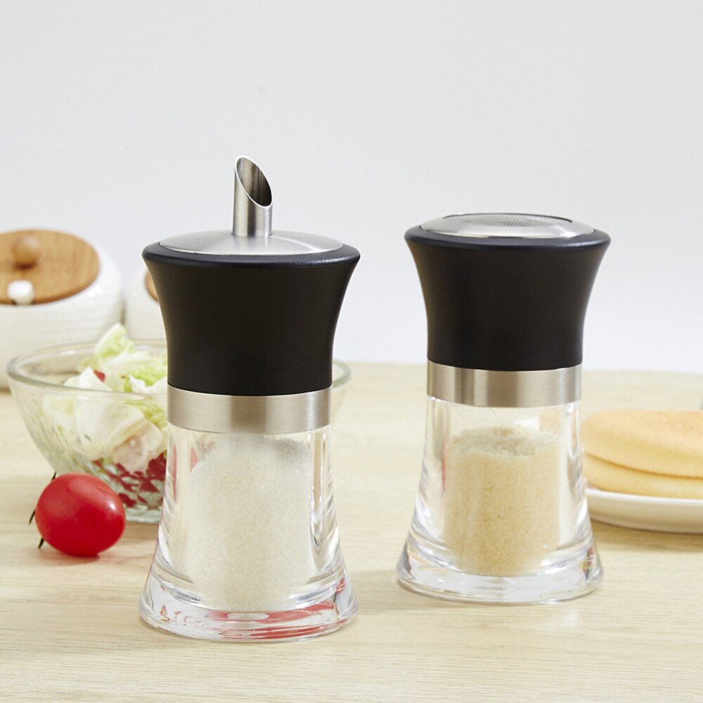 304 Stainless Steel Pouring Sugar Bottle Condiment Bottle Acrylic Condiment Pot Kitchen Supplies