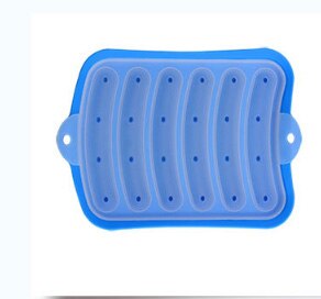 Diy Handleiding Worst Maken Mold Siliconen Burger Dog Cake Maker Mould Met 6 Magnetron Veilig Keuken Gadgets: Blue