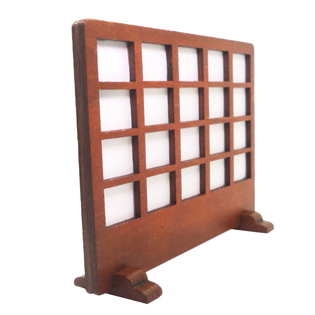 1/12 Dollhouse Miniature Furniture Accessory Handmade Window Shape Screen
