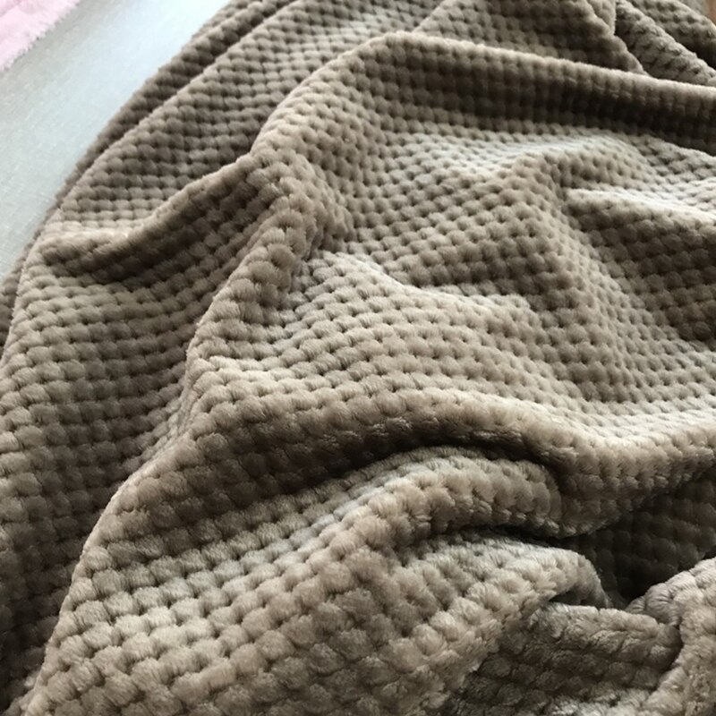 Grueso de Color sólido para sofá manta suave cálido cuadros de malla de manta de franela transpirable colcha sofá para el hogar o la oficina