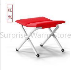 En x-formet 4- bens stol sæde foldbar campingstol bærbar vandrestol sæde foldbar blød kanvas stol skammel 33*33cm: Rød