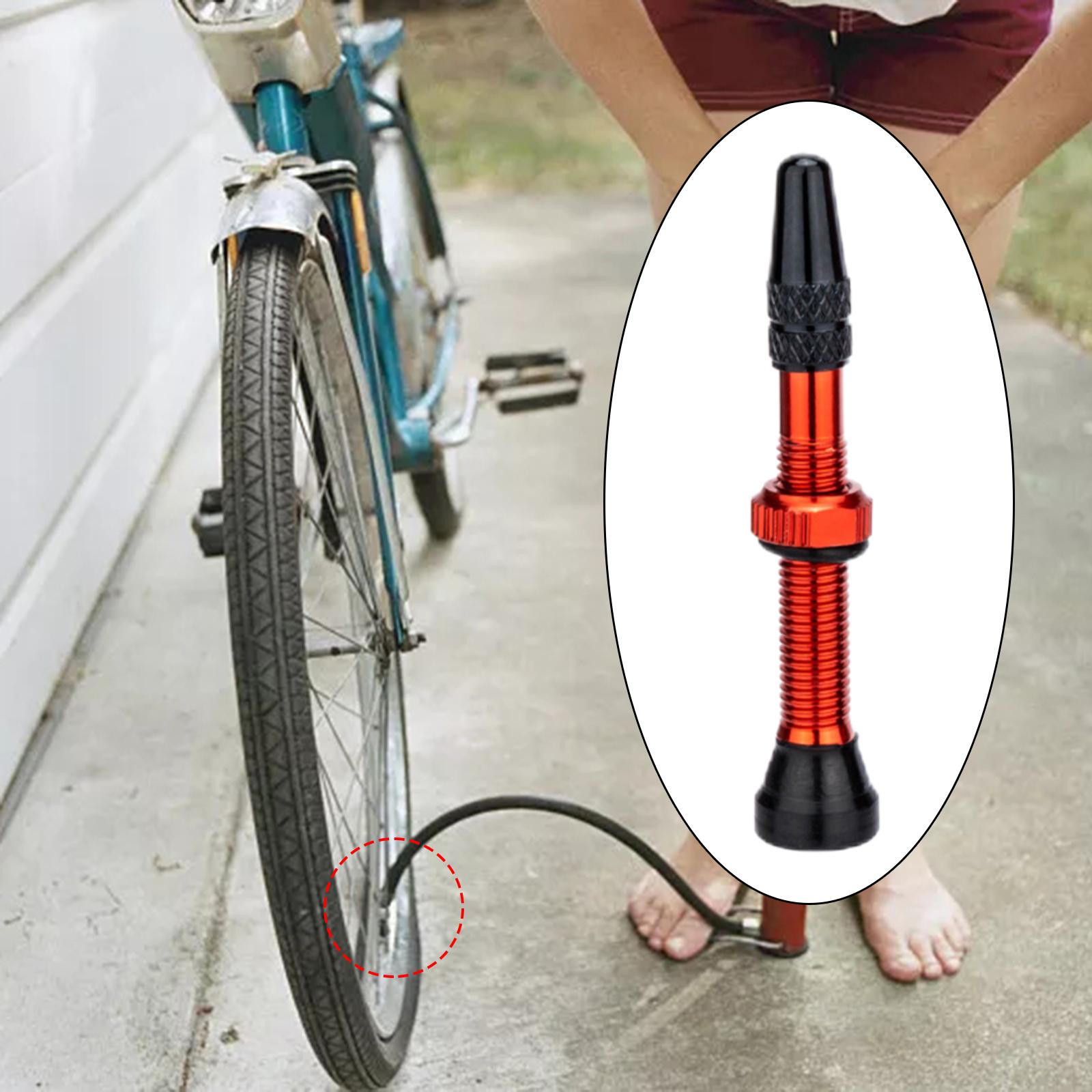 Tubeless Presta Valve Stem, Durable Super Light Alloy Presta Valve Stem for: Red 40mm