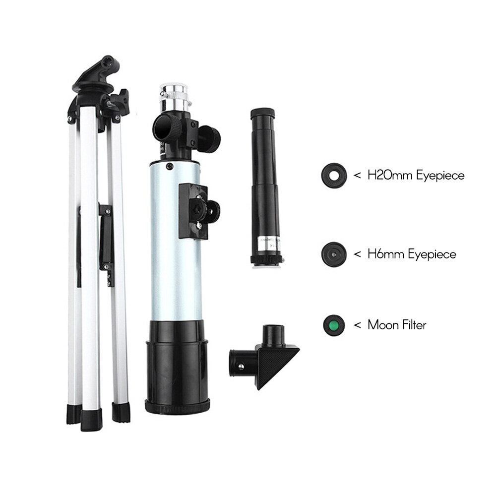 Astronomical Telescope Compact Portable Telescope of 90X Magnification with Adjustable Tripod for Kids Beginners