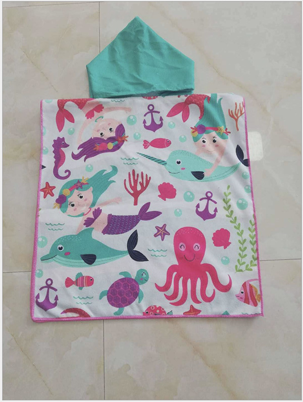 Baby Peuter Kids Badjas Cartoon Dieren Hooded Badhanddoek Voor Jongens Meisjes Kinderen Cartoon Mermaid Badjassen Pyjama Kleding: Grijs