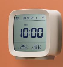 Qingping Bluetooth alarm clock alarm clock temperature and humidity monitoring night light three-in-one: white