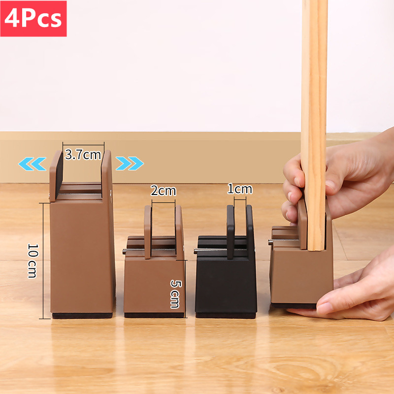 4pz Piedini per sedie regolabili riser Morsetto a vite 2 4 pollici di altezza pesante dovere Divano Tavoli Letto Mobili Rialzi con morsetto a vite