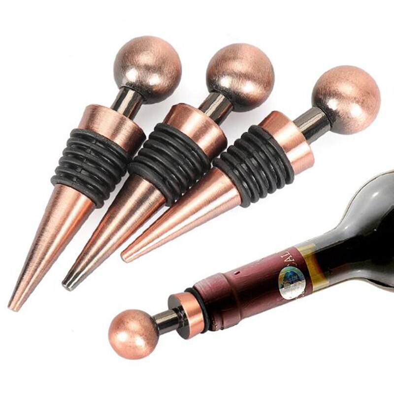 Roestvrijstalen wijnstopper vacuüm afgesloten flessenstop wijnkurk flessendoppen opbergdoos draaidop plug bar wijnaccessoires