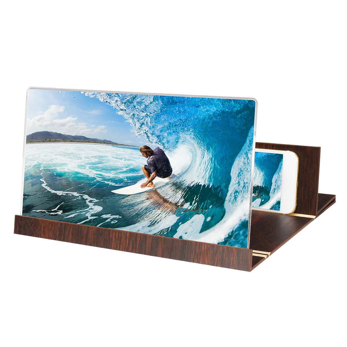 12 Inch Foldable HD Mobile Phone Screen Magnifier 3D Movie Video Bracket Stereoscopic Amplifying Phone Tablet Desktop Holder: type 03