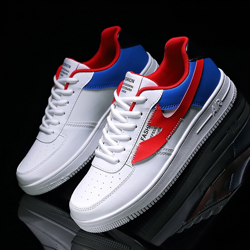 PARZIVAL Männer Schuhe Alle Saison Turnschuhe Männer Luft Kissen Sport Schuhe lässig Schuhe Männlichen Schuhe Sneaker vulkanisierte schuhe: rot / 40