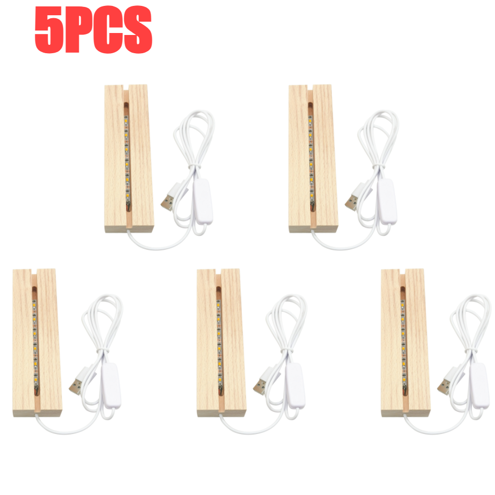 Wood Led Display 10-1pcs LED Wood Light Display Crystal Wooden Ligh... – Grandado