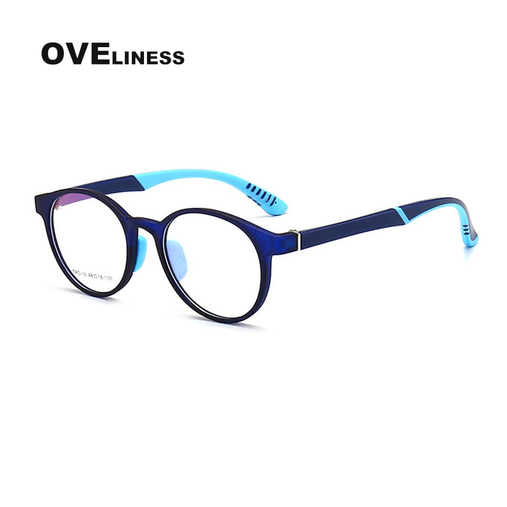 Ultralette fleksible bløde børn ramme dreng pige børn optiske brille ramme briller til syn briller lunettes de vue enfant: Blå