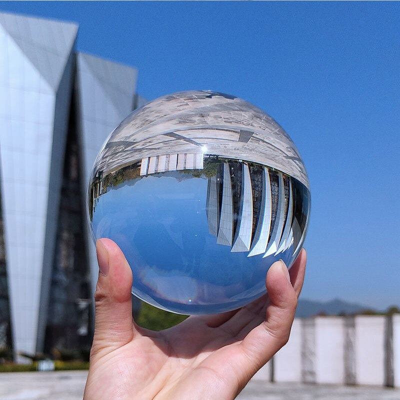ZK30-bola de cristal grande y transparente, foto arcoíris de la suerte, bola de cristal Artificial, bola mágica, bolas decorativas,