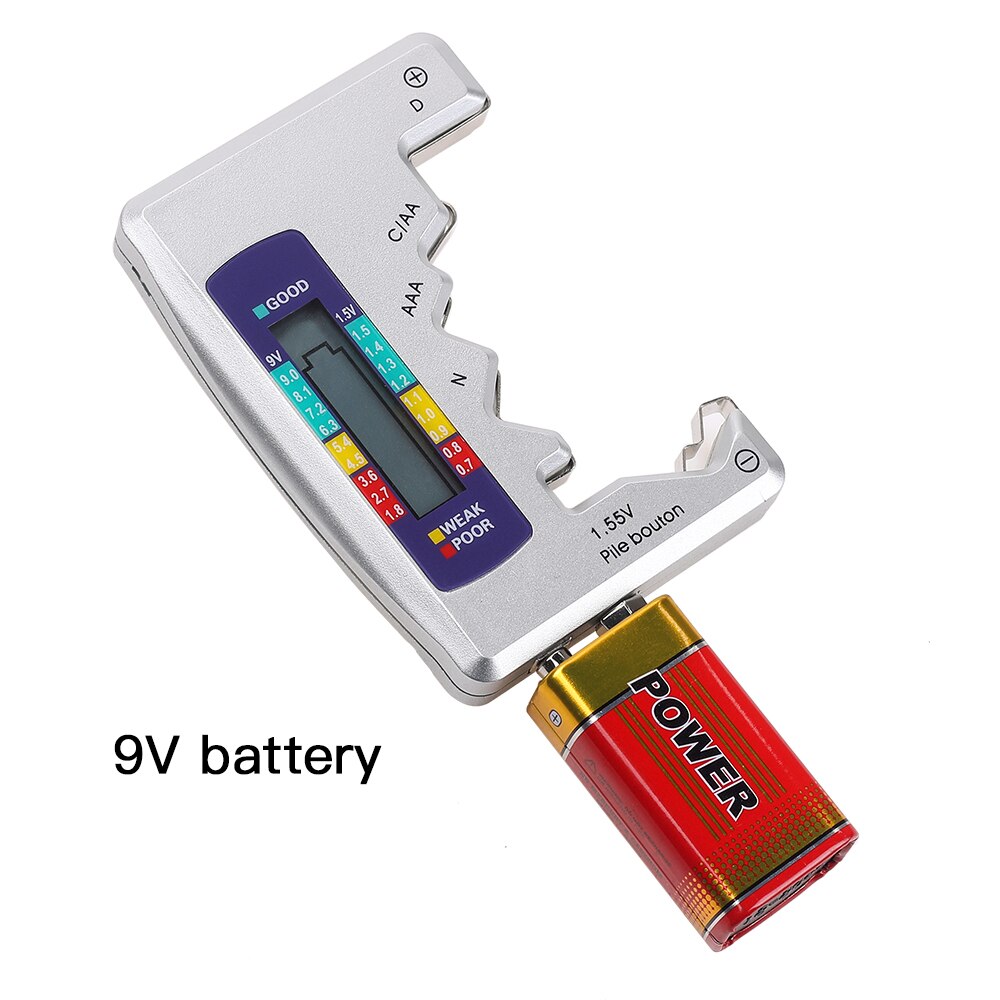 Tester batteria universale LCD Tester capacità batteria digitale C D N AA AAA 9V 1.5V strumento diagnostico capacità rilevatore batteria