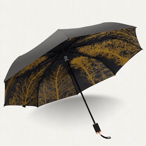 Automatische Sonnenschirm Uv Schutz Traditionellen Holz Griff Regenschirm Malerei Stoff Sonnenschirm Paraguas Frauen Regenschirm AB50UB: Style12
