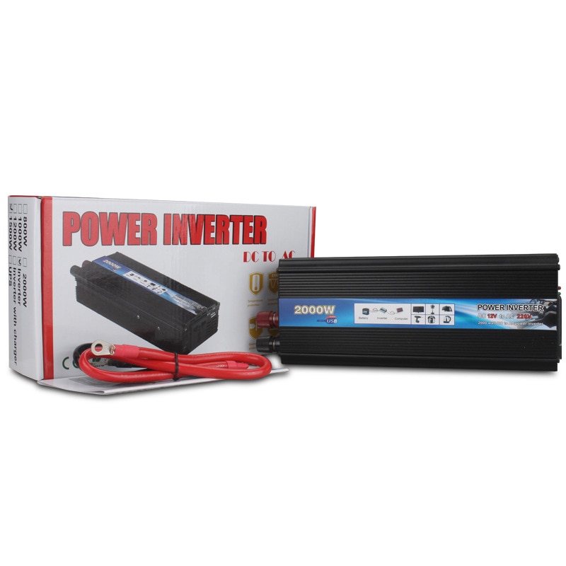 Inverter 2000W High-Power Solar Converter 12V/24V to 220V