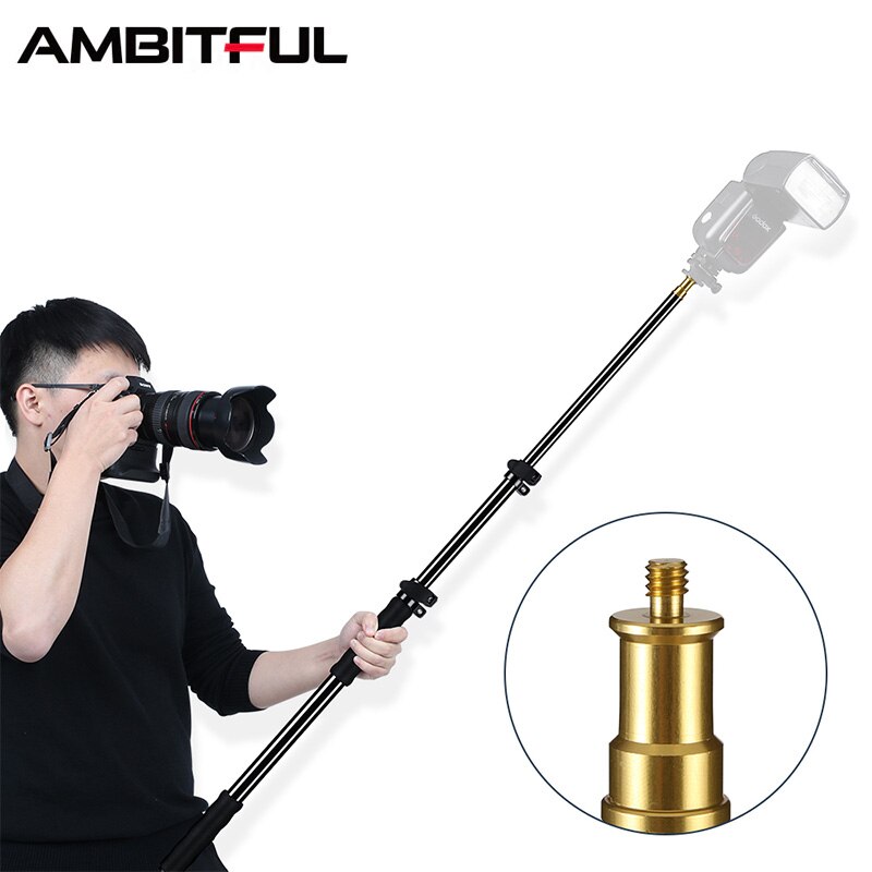 25.5 &quot;-62&quot; / 62-157cm Erweiterung Unterstützt Stange fotografie Flash Speedlite Stick Stange Foto Studio mikrofon Boom Pole Handheld Grip