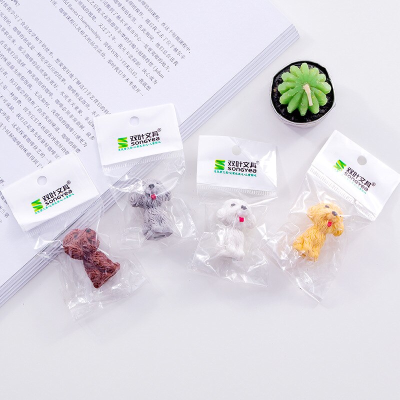 1 stk sød tegneserie hunde viskelæder kawaii papirvarer blyant gummi viskelæder studerende børn skole kontorartikler