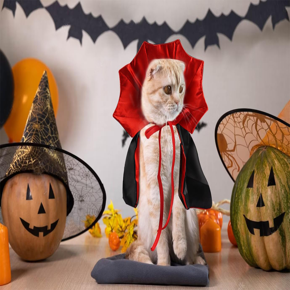 Halloween Huisdier Cosplay Vampier Kostuums Voor Kleine Katten Honden Cape Kitten Puppy Jurk Kawaii Kleding Foto Rekwisieten Cadeau