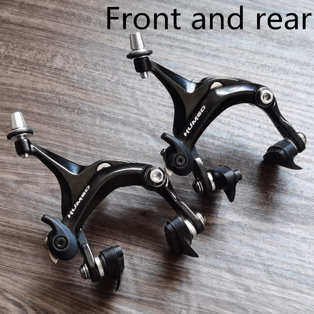 Bicycle V-Brake AS2.4D-C Racing Road Dual Pivot Bike Aluminum Side Pull Caliper Brake Front Rear Brake 44-57mm: Front and Rear black