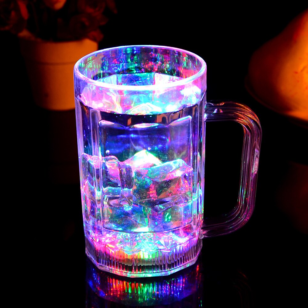 Luminous Mug Led Colorful Luminous Beer Mug, Water Induction Pineapple Mug, Bar Dragon Mug, Cheer Supplies: Beer Straight Glass