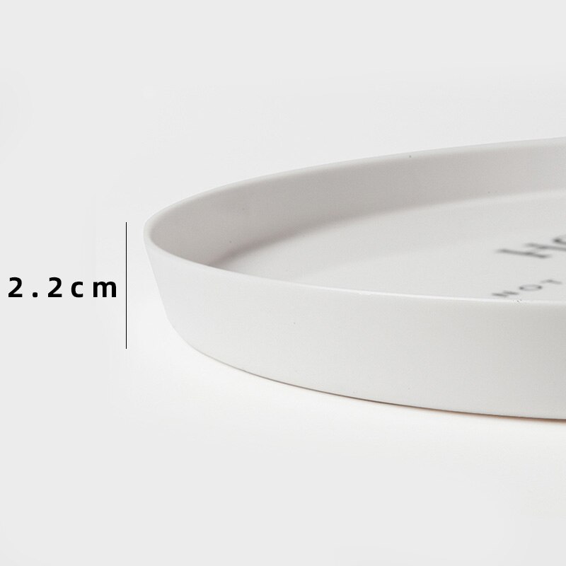 Nordic Style Plastic Round Breakfast Tray Food Fruit Dessert Plate Snack Storage Trays Kitchen Decorative Dish Tray C1574 d