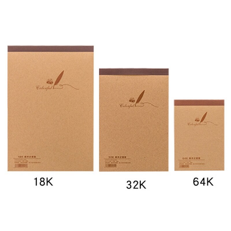 Y3NC Tearable Sketchbook Portable Note Paper Pad Drawing Pad 60 Sheets Blank Papers Adhesive Binding Easy to Tear for Office