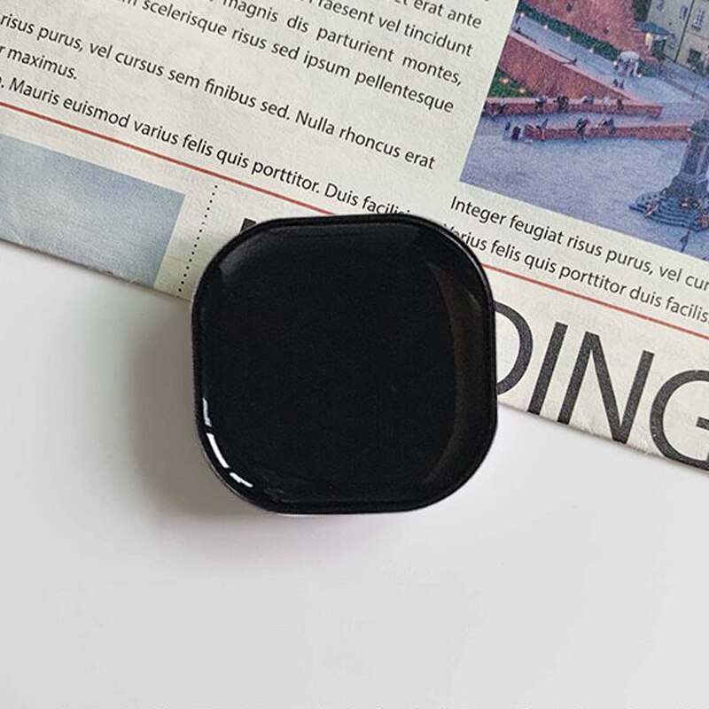 Support de téléphone portable de poignée d'airbag rétractable de colle de chute carrée pour des iphone samsung xiaomi support de support de couleur unie: 9black