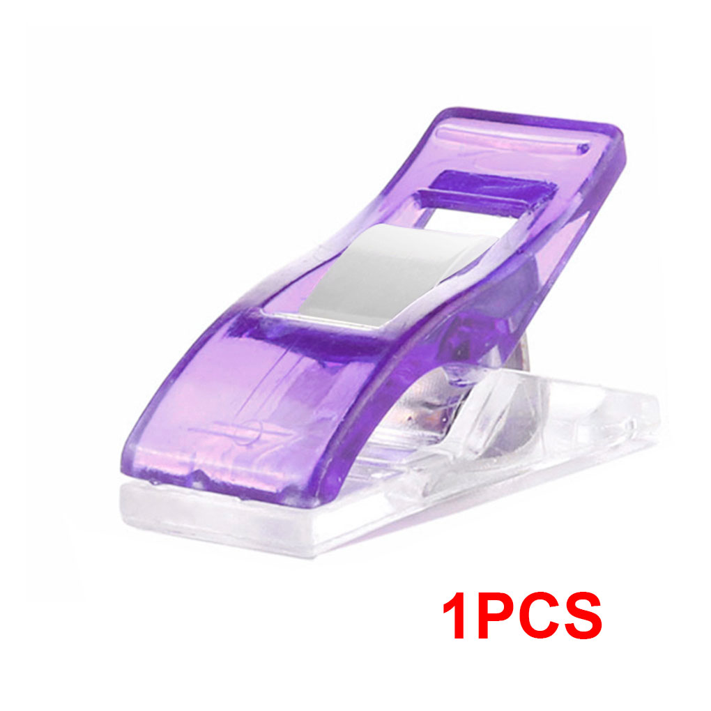Pinzas de acolchado de plástico para costura, pinzas de costura para encuadernación de retales, herramientas de costura para manualidades: 1pcs Purple