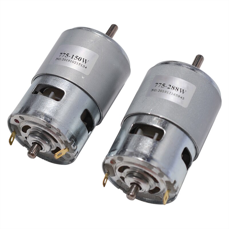 775 Motor DC 12V 24V 80W 150W 288W DC Motor Large Torque High Power DC Motor Double Ball Bearing Spindle Motor