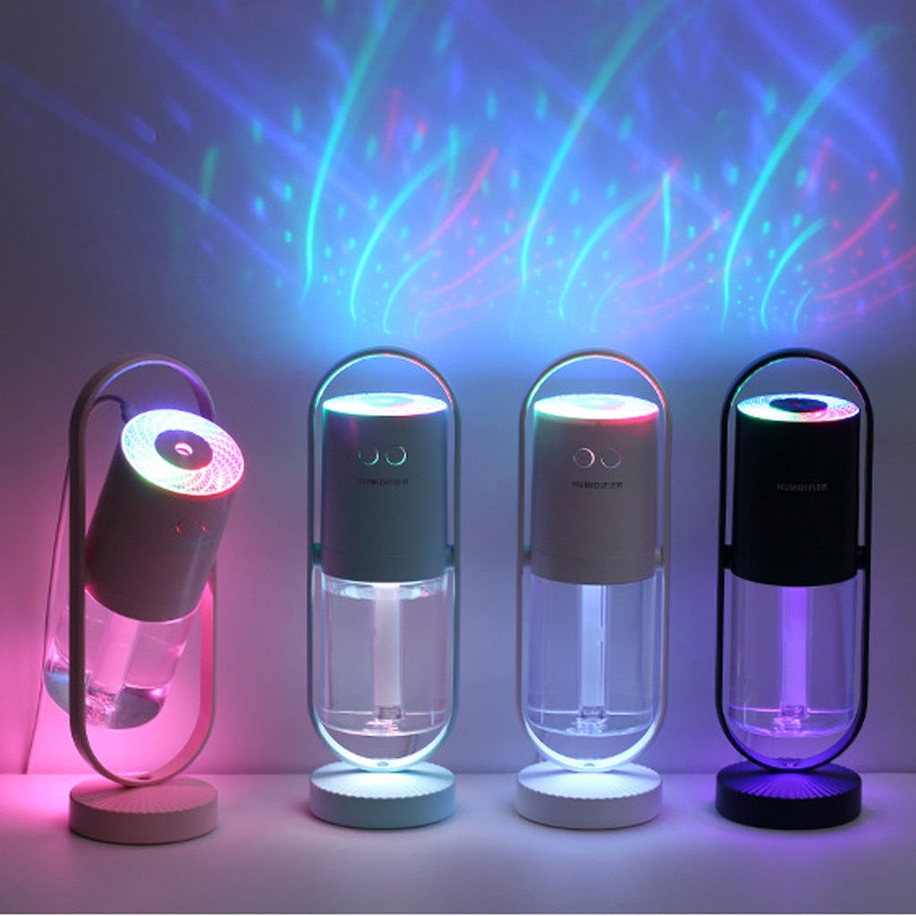 360 Degrees Usb Air Humidifier Purifier Aroma Diffuser Steam Led Colorlamp Ultrasonic Aromatherapy Car Home Diffuser Mist Make