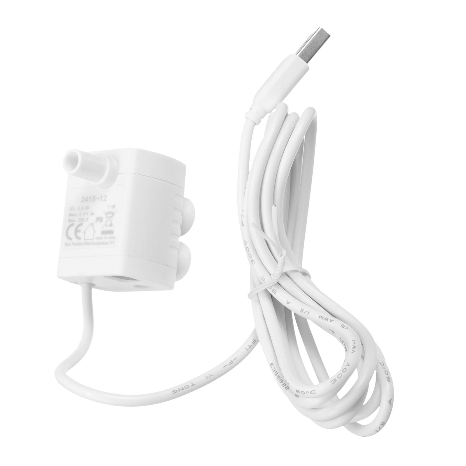 Mini-Tauchpumpe, USB-Aquarium, Teich, kleiner Wasserbrunnen, weißes Haustier, Hydrokultur, Pflanzgefäß, Aquarium, leichtes Tragen