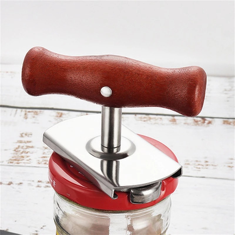 Ouvre-boîte manuel en acier inoxydable, outil d'ouverture de couvercle rotatif réglable de 1 à 4 pouces gadget de cuisine