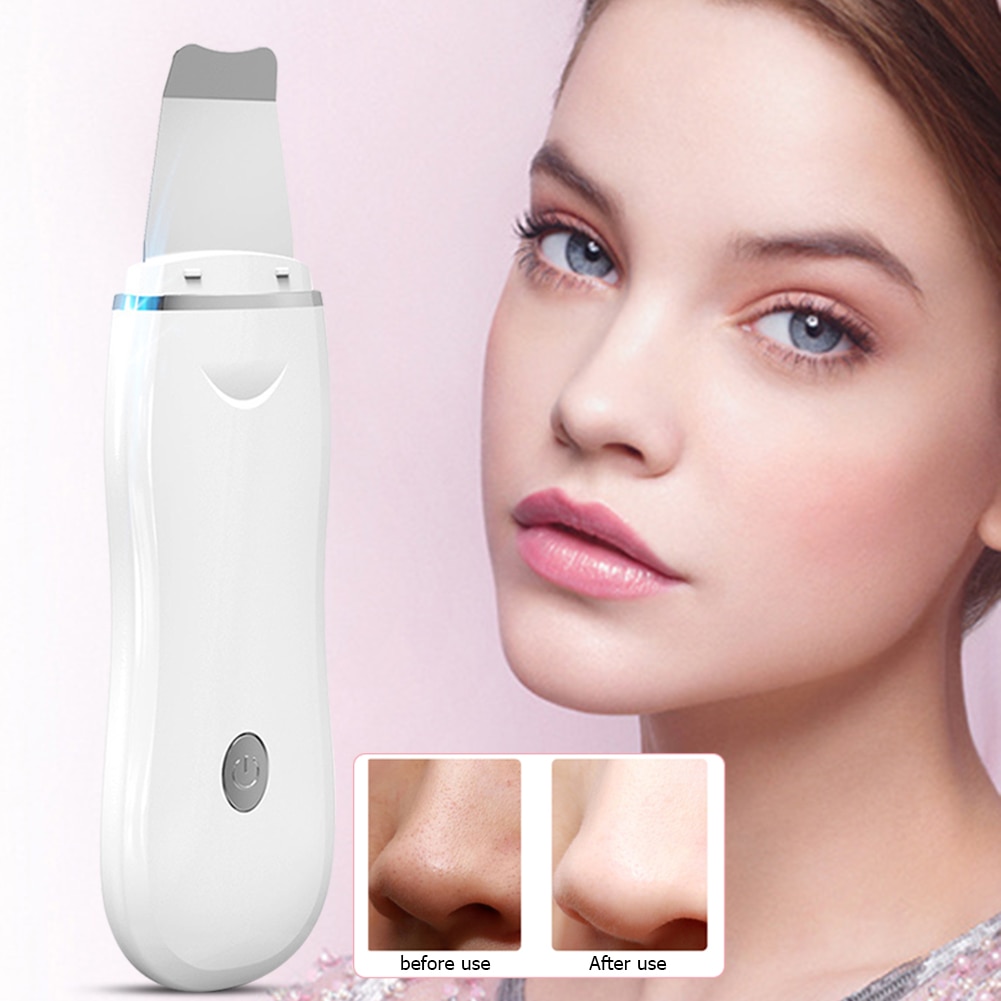 Ultrasonic Skin Scrubber Acne Blackhead Removal Face Cleaning Exfoliating Peeling Spatula Face Skin Scrubber Lift Machine
