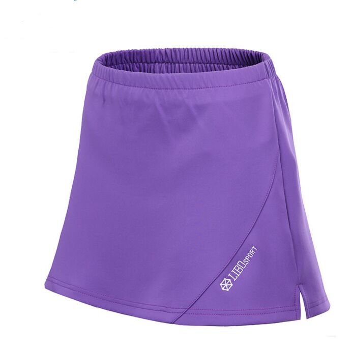 femmes badminton jupe, jupe de tennis, Polyester élastique doux sport jupe de tennis pour les femmes, fluorescence vert S-2XL MFO73