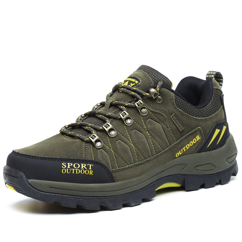 PHERON automne/hiver chaussures hommes grande taille 47 respirant hommes chaussures décontractées en plein air hommes baskets chaussures plates Couple: green / 44