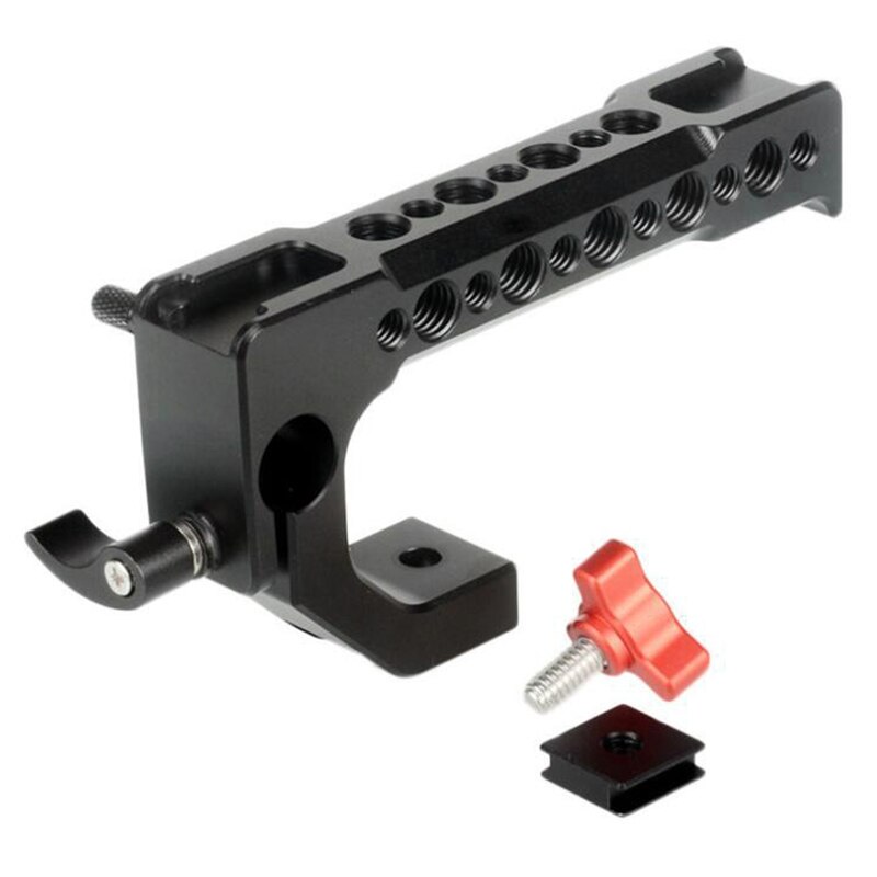 Camera Handle Top Handle Cheese Handle DSLR Camera Cage Top Handle with 15mm Rod Hole Cold Shoe Shoe 1/4 Inch 3/8 Inch