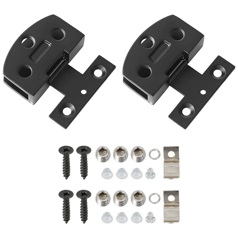 2Stck Glas Scharnier Wein Schrank Tür Schaufenster Scharnier Rahmenlose Gehärtetem Glas Clip Haustier Schrank Tür Clip verlieren Blatt