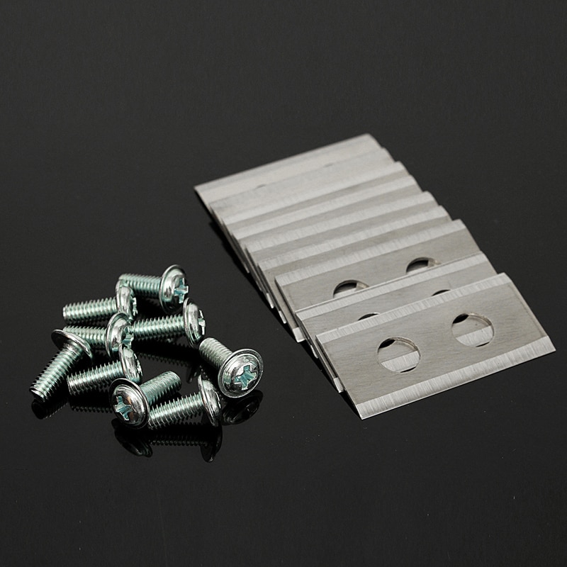 9 stk  * 36 x 18 x 1mm rustfritt stål klipperblad bytte m/skrue til worx landroid