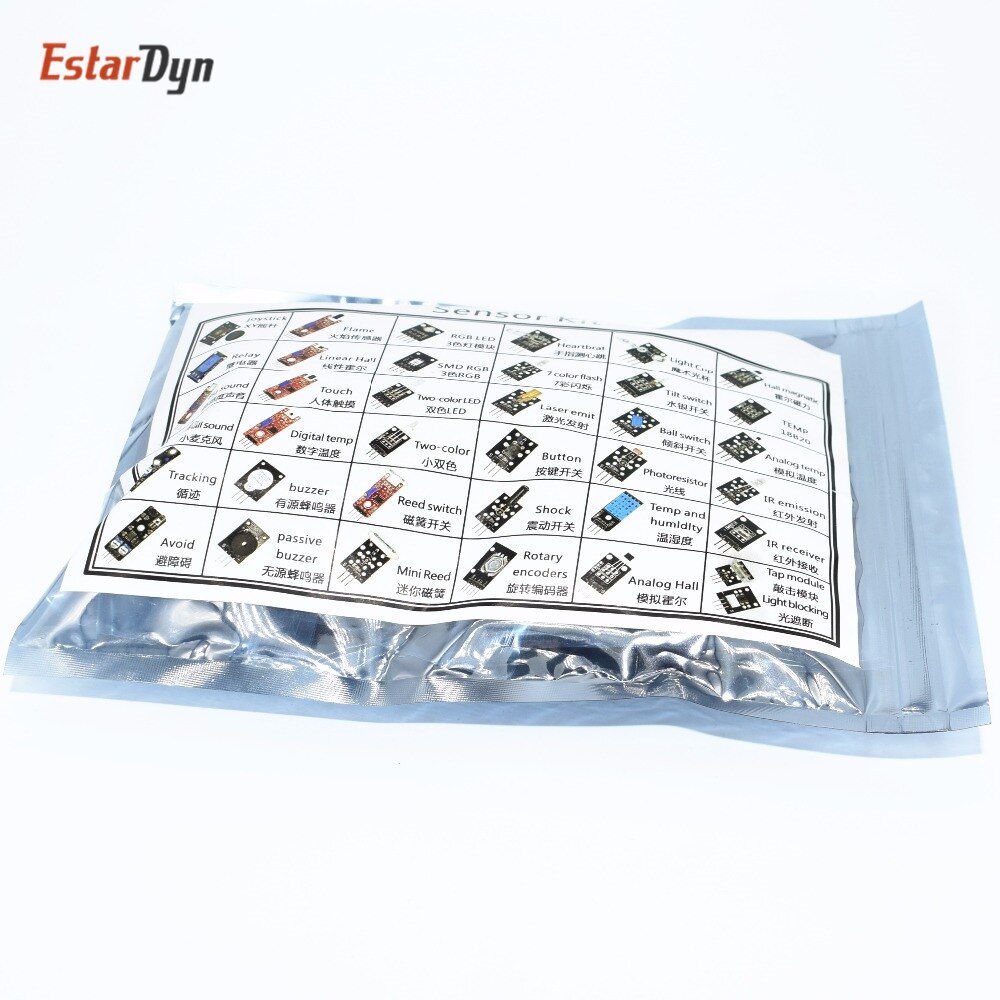Sensor kit 37 in 1 Sensor Kit /RRGB/joystick/photosensitive/Sound Detection/Obstacle avoidance/buzzer