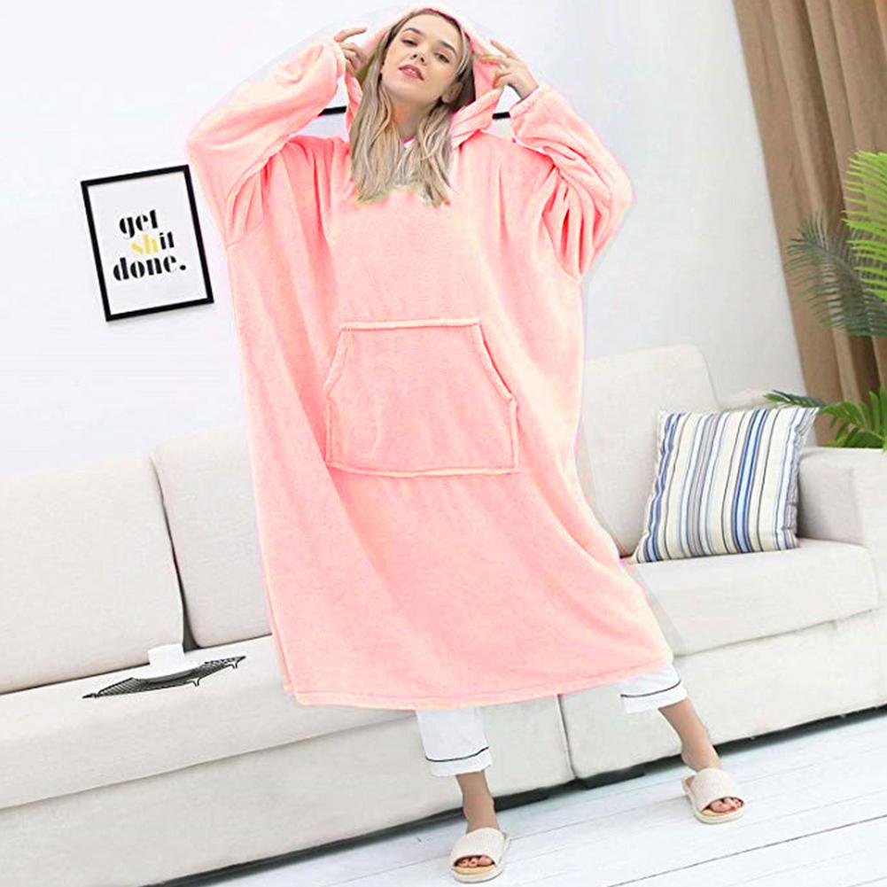Deken Met Mouwen Vrouwen Oversized Hoodie Fleece Warme Truien Sweatshirts Giant Tv Deken Vrouwen Hoody Gewaad Casaco Feminino