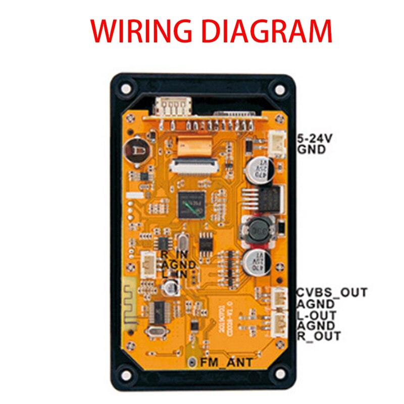 Decodificador de Audio y vídeo con Bluetooth, Mp5 de 2,8 pulgadas, pantalla LCD, DTS, sin pérdidas, módulo Bluetooth, vídeo HD, FM, placa de decodificación APE/WAV
