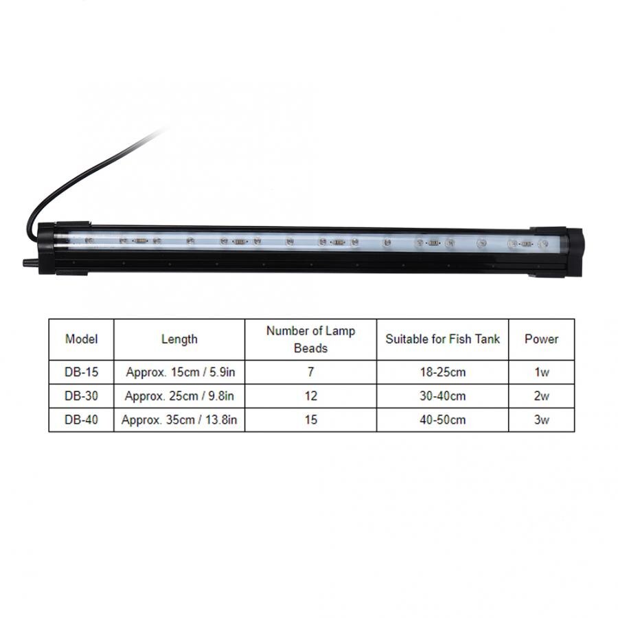 Multi-Purpose Aquarium Fish Tank Light LED Colorful Light Strip Bubble Light Bar for Aquarium Fish Tank 100-240v EU