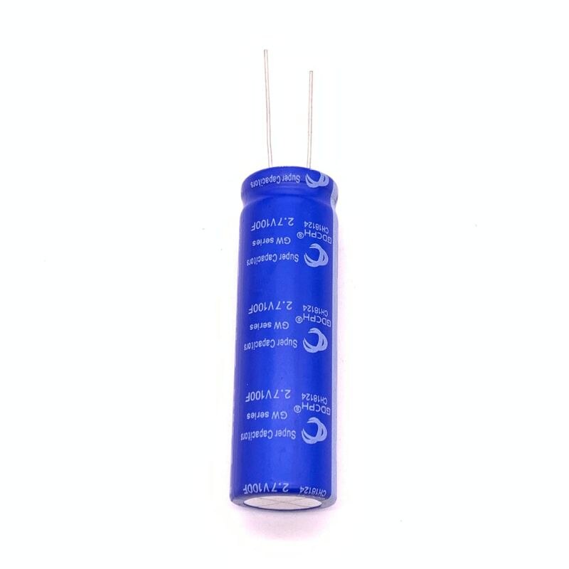 Super Farad Capacitor 2.7V 100F 18 x 60mm Low ESR High Frequency Ultracapacitor for Car Speaker Battery U1JE
