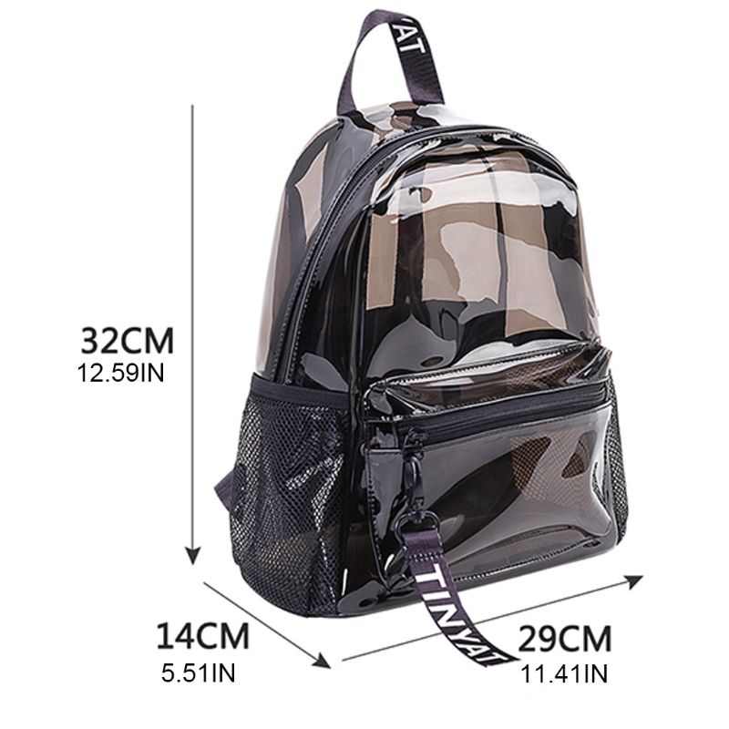 Transparante Pvc Rugzak School Travel Dagrugzak Voor Tiener Meisjes 20CA