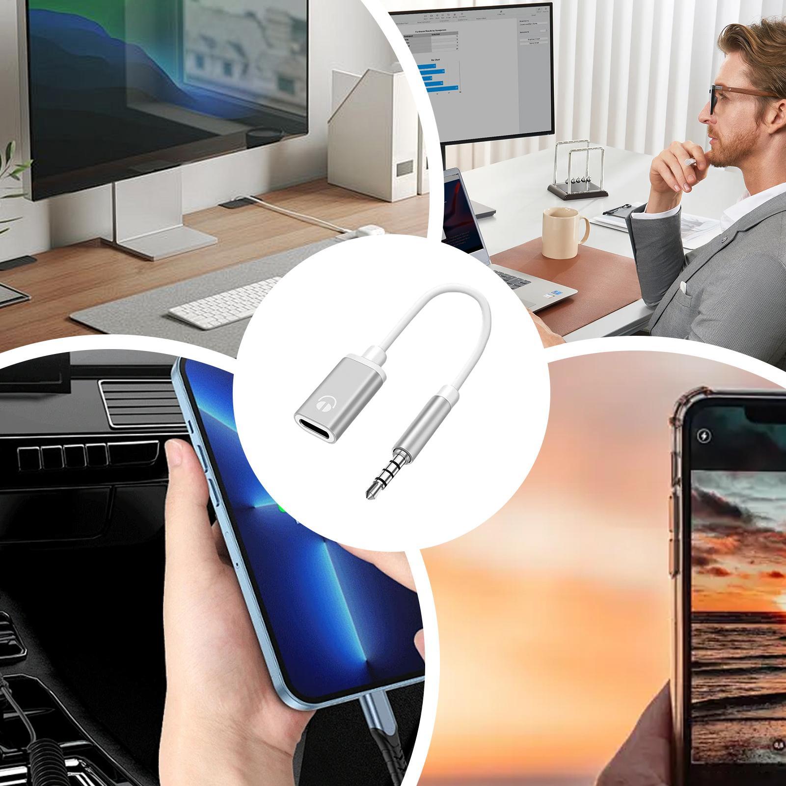 USB C Zu Aux Audio- Dongle Kabel 3,5mm Jack Konverter Typ-C Konverter Kopfhörer Adapter Kopfhörer Audio- Adapter kabel 3,5mm Stecker