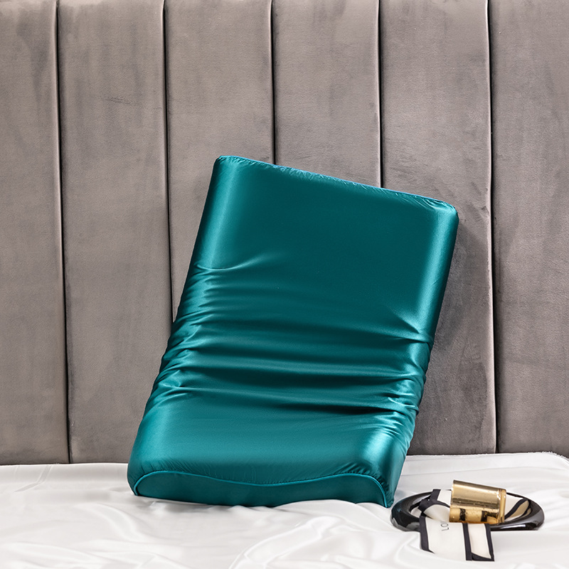 Luxuriöser Satin--kissenbezug 30 cm x 50cm cm, einfarbig, aus luxuriöser, komfortabler imitationsseide, aus Erinnerung-schaum.: Orange