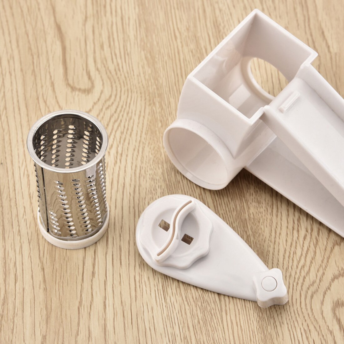 Cheese Grater Cheese Slicer Rotary Cheese Grater Stainless Steel Blades Easy Cleaning for Nuts Chocolate Kitchen Tools & Gadgets