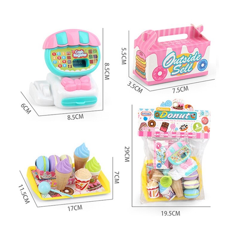 24pz dolce frutta carrello giocattoli mini impostato di giocattoli e 1 pz giocattoli vocali cambia voce altoparlante tre suoni