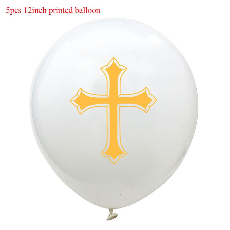 Ballon Pasen Bless Cross Pasen Ballonnen Party Pasen Decoratie Ballon Doop Gevorkte Heilige Communie Gunsten Christen Deco XN: Easter globos